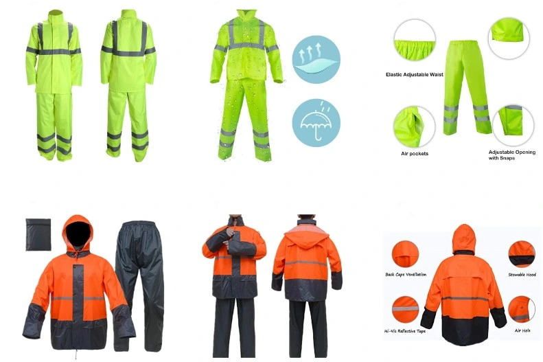 High Visibility Rain Protector for Bicycle Motorcycle Construction Uniforms Workwear