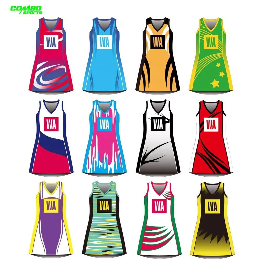Free Samples Wholesale Custom Sportswear Women Netball Uniform Dress Wear